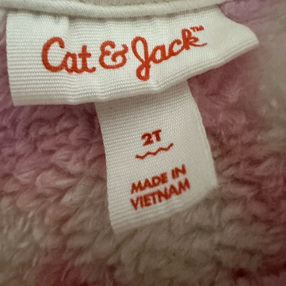 Cat & Jack Toddler Girls Sherpa Long Sleeve Pullover, Warm Tie Dye Size 2T - Picture 7 of 12